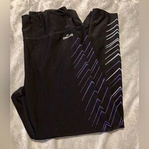 Spalding Black and Purple Leggings 8925
